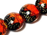 10706812 - Four Bonfire Shimmer Lentil Beads