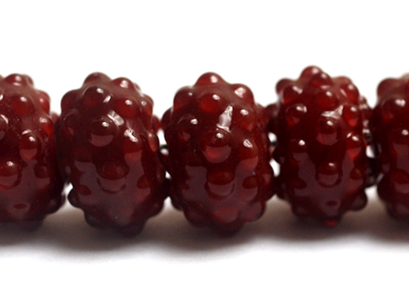 10707201 - Seven Bordeaux Rondelle Beads