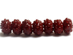 10707201 - Seven Bordeaux Rondelle Beads