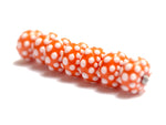 10707301 - Seven Polka Dots on Tangerine Rondelle Beads