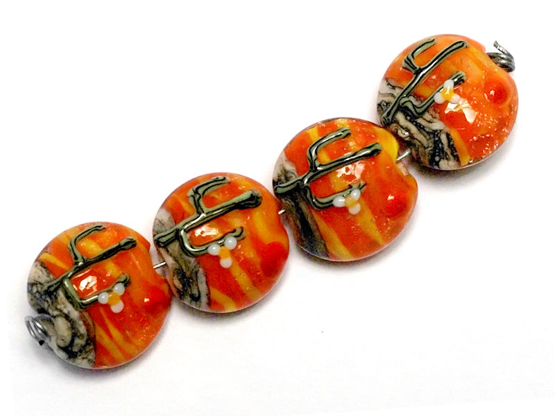 10707612 - Four Cactus Sunset Lentil Beads