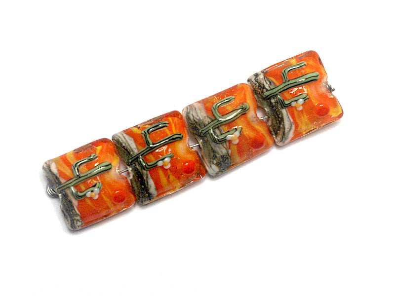 10707614 - Four Cactus Sunset Pillow Beads