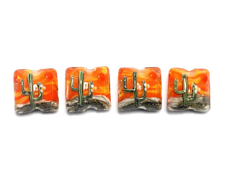 10707614 - Four Cactus Sunset Pillow Beads