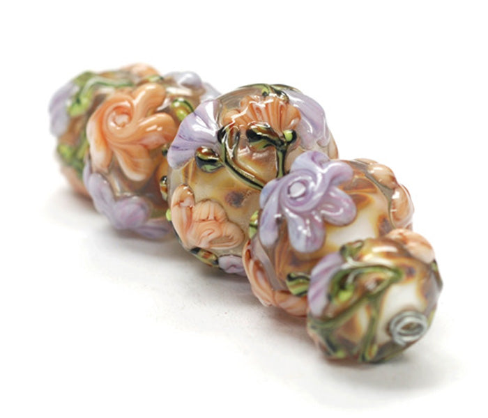 grace lampwork beads artisan handmade glass beads SRA