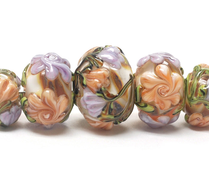 grace lampwork beads artisan handmade glass beads SRA