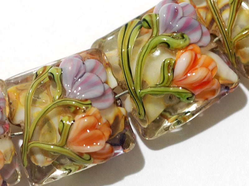 grace lampwork beads artisan handmade glass beads SRA