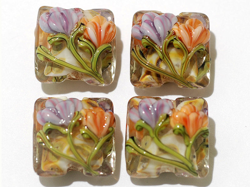 grace lampwork beads artisan handmade glass beads SRA