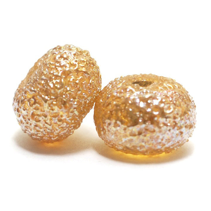 10801201 - Seven Golden Yellow Metallic Rondelle Beads