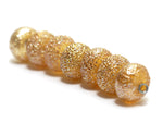 10801201 - Seven Golden Yellow Metallic Rondelle Beads