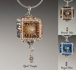 10801201 - Pendant using Golden Yellow Metallic Rondelle Beads
