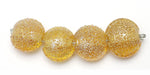10801212 - Four Golden Yellow Metallic Lentil Beads
