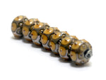 10801301 - Seven Butterscotch w/Metal Dots Rondelle Beads