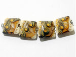 10801714 - Four Butterscotch Stardust Pillow Beads
