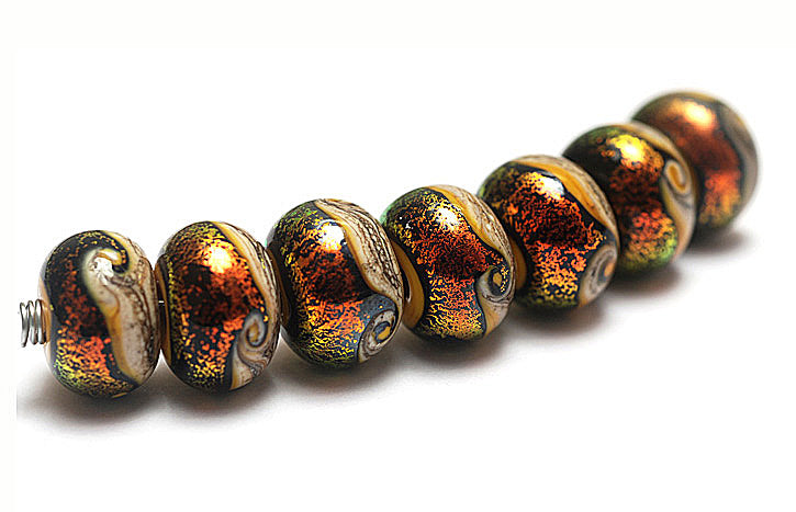 10802001 - Seven Summer Sunset Waves Rondelle Beads