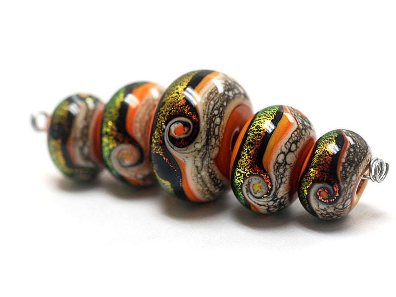 grace lampwork beads artisan handmade glass beads SRA