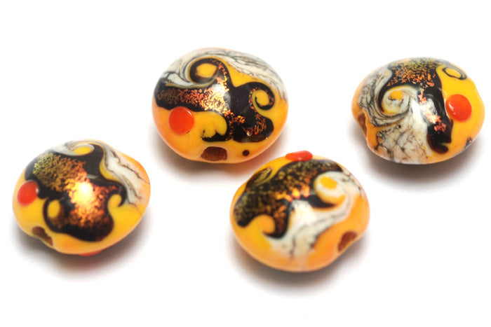 10802012 - Four Summer Sunset Waves Lentil Beads
