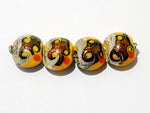 10802012 - Four Summer Sunset Waves Lentil Beads