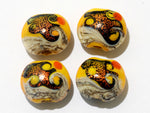 10802012 - Four Summer Sunset Waves Lentil Beads