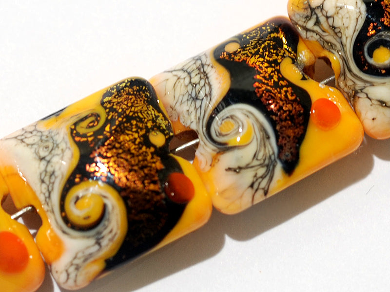 10802014 - Four Summer Sunset Waves Pillow Beads