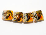 10802014 - Four Summer Sunset Waves Pillow Beads
