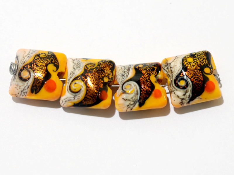 10802014 - Four Summer Sunset Waves Pillow Beads