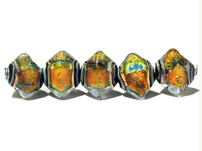 10802307 - Five Marigold Ridge Crystal Shaped Beads