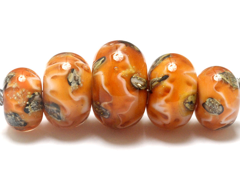 10802511 - Five Toffee Treasures Graduated Rondelle Beads