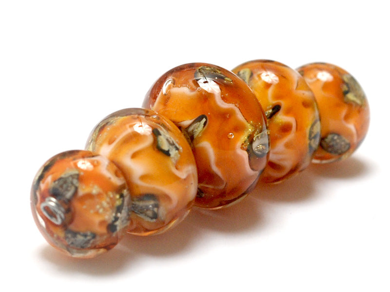10802511 - Five Toffee Treasures Graduated Rondelle Beads