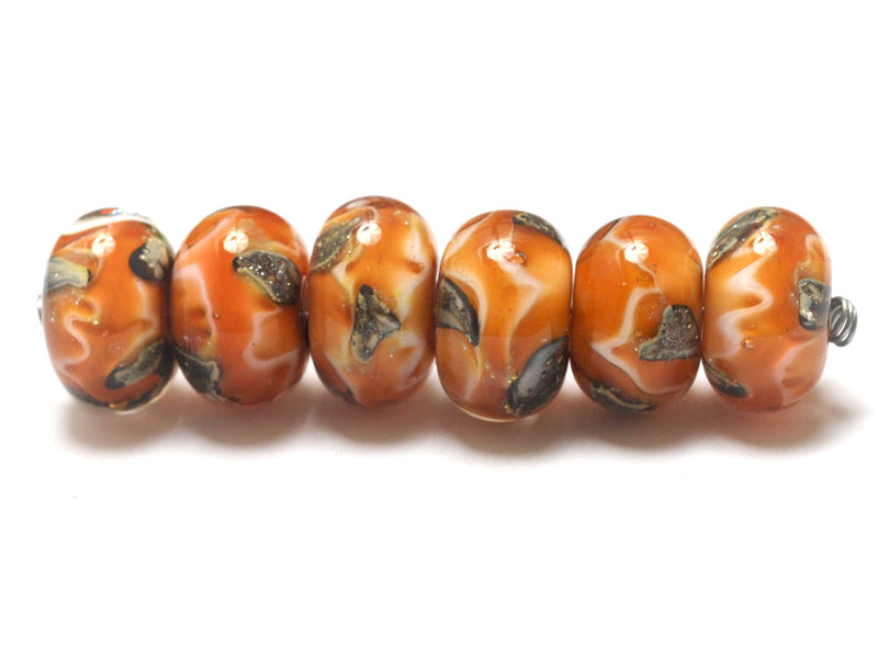 10802521 - Six Toffee Treasures Rondelle Beads