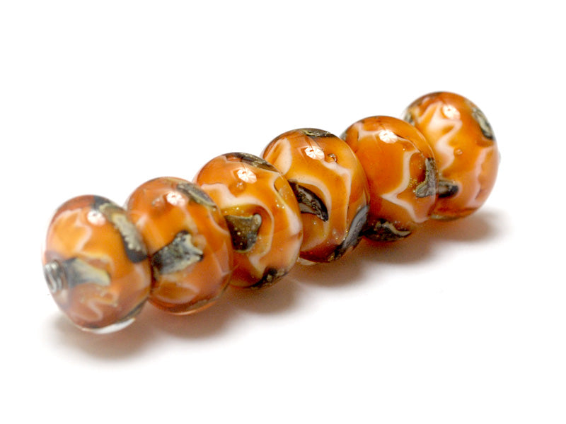 10802521 - Six Toffee Treasures Rondelle Beads