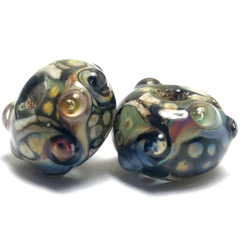 10902301 - Seven Cheyenne Rock Rondelle Beads