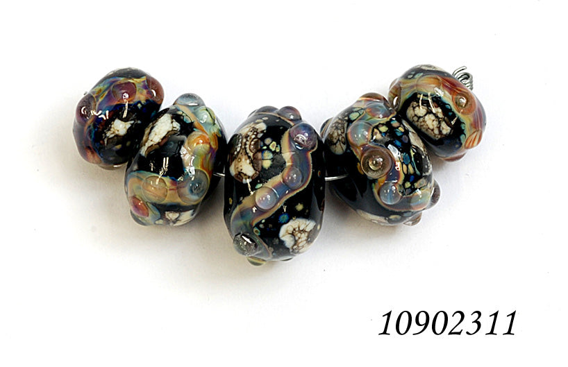 10902311 - Five Graduated Cheyenne Rock Beads