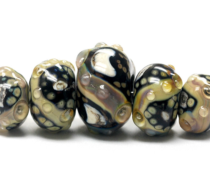 10902311 - Five Graduated Cheyenne Rock Beads