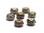 10902401 - Seven Beige & Ivory Free Style Rondelle Beads