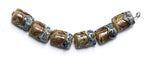 10902403- Six Beige & Ivory Mini Kalera Beads