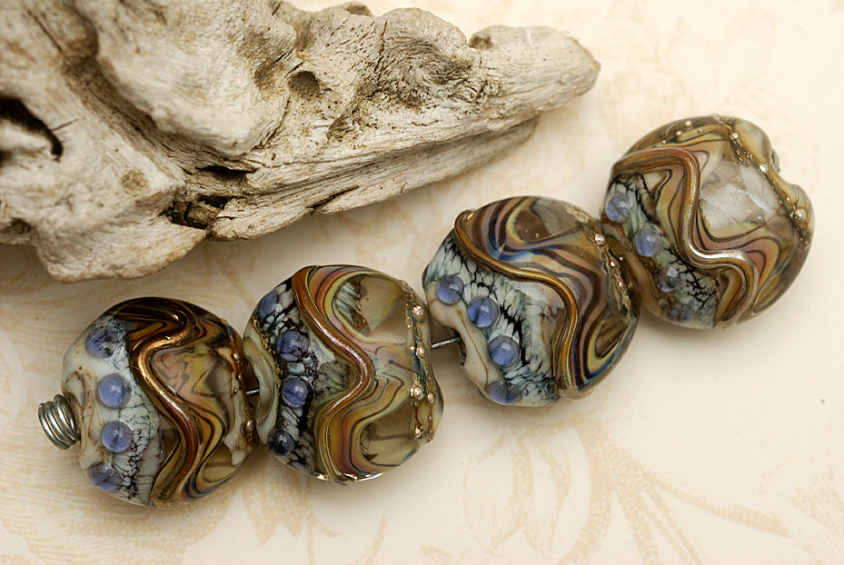 grace lampwork beads artisan handmade glass beads SRA