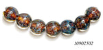 10902502 - Seven Multi-color w/Blue & Red Lentil Beads