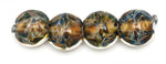 10902512 - Four Multi-color w/Blue & Red Lentil Beads
