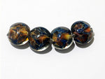 10902512 - Four Multi-color w/Blue & Red Lentil Beads
