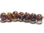 10902601 - Seven Multi-color w/Blue & Red Rondelle Beads