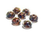 10902601 - Seven Multi-color w/Blue & Red Rondelle Beads