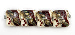 10902814 - Four Dark Cherry Stardust Pillow Beads
