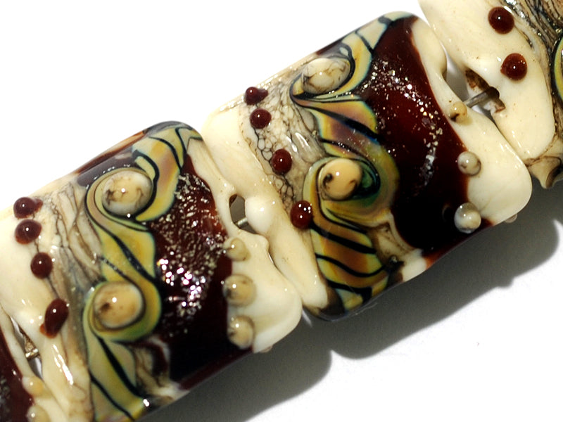 10902814 - Four Dark Cherry Stardust Pillow Beads