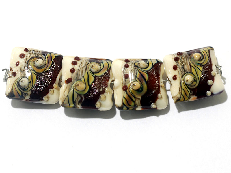 10902814 - Four Dark Cherry Stardust Pillow Beads