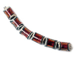 10903003 - Six Hot Lava Dichroic Mini Kalera Beads