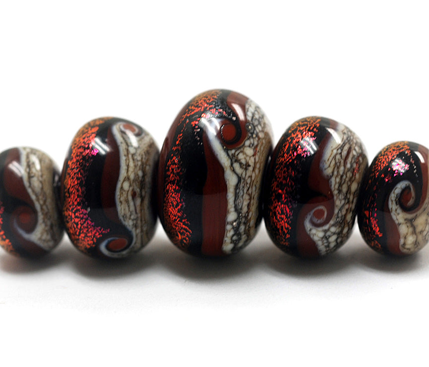 grace lampwork beads artisan handmade glass beads SRA