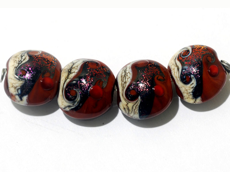 grace lampwork beads artisan handmade glass beads SRA