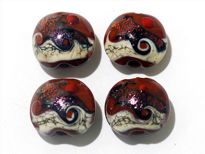 grace lampwork beads artisan handmade glass beads SRA