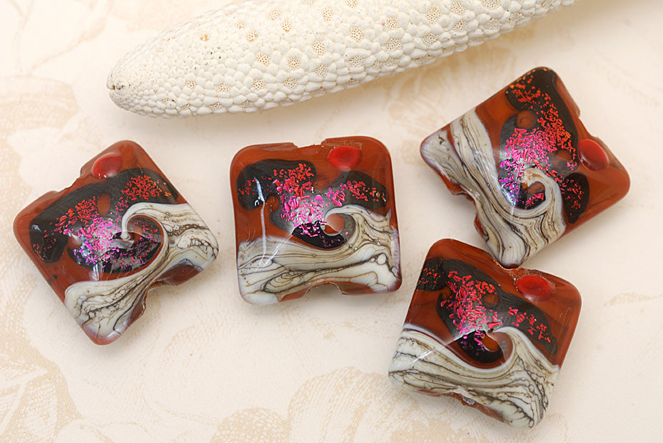 10903014 - Four Hot Lava Waves Pillow Beads