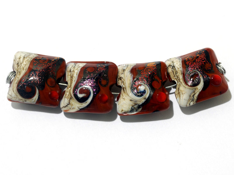 10903014 - Four Hot Lava Waves Pillow Beads